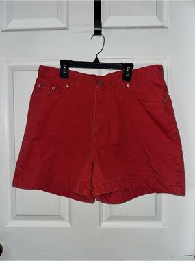 Faded Glory Red Denim Shorts Size 14